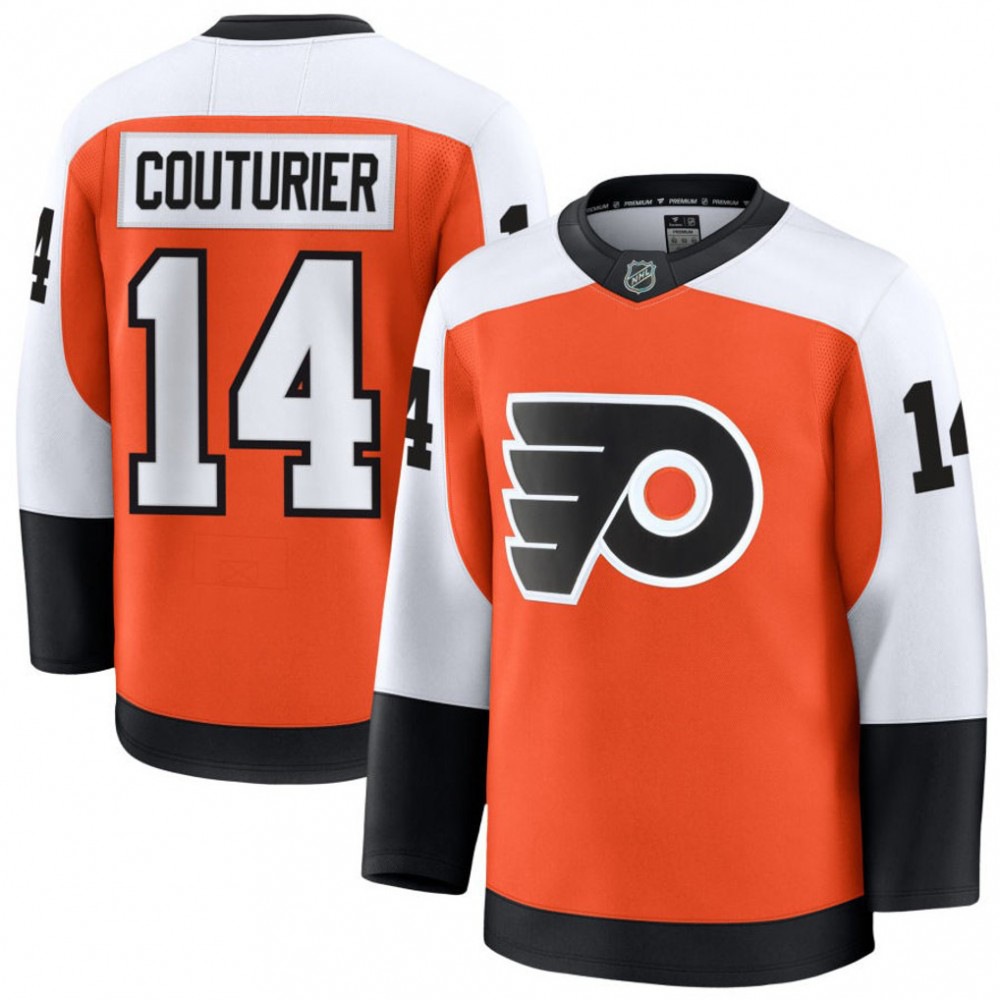 Men's Philadelphia Flyers Sean Couturier Orange Home Premium Jersey-Pro Kit Vault | Brand New 26/27 Sports Jerseys
